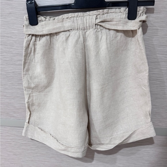 MANGO Linen Belted Shorts In XS - Picture 4 of 7